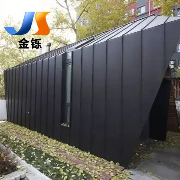 浙江铝镁锰厂家 批发铝合金支座 矮立边金属屋面板生产厂家 深灰色暗扣屋面板