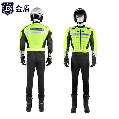 金盾 夏季摩托车骑行服 四季防水机车防摔服 交警骑行服套装
