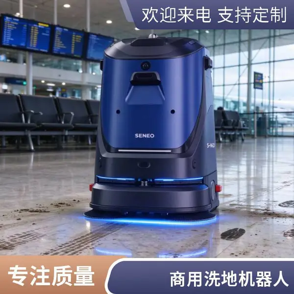 智能自动导航商用洗地机器人,电子洁净车间地面保洁设备