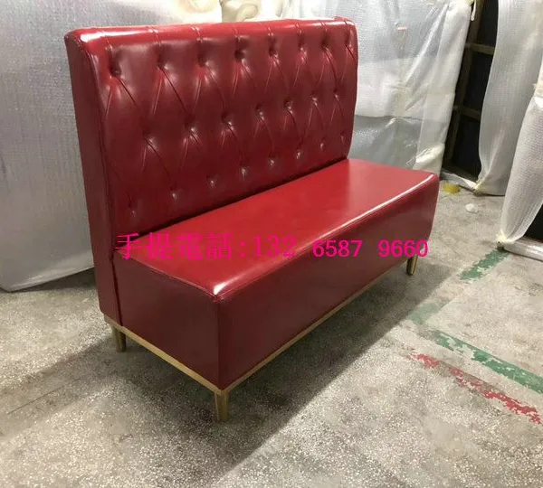 深圳电镀不锈钢底框卡座沙发,轻奢风西餐厅卡座沙发订做款式,探鱼店餐厅桌椅订做