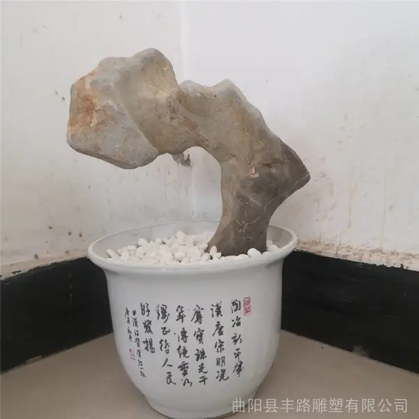 园林景观小型抽象太湖石盆景庭院天然原石茶几书柜假山摆件
