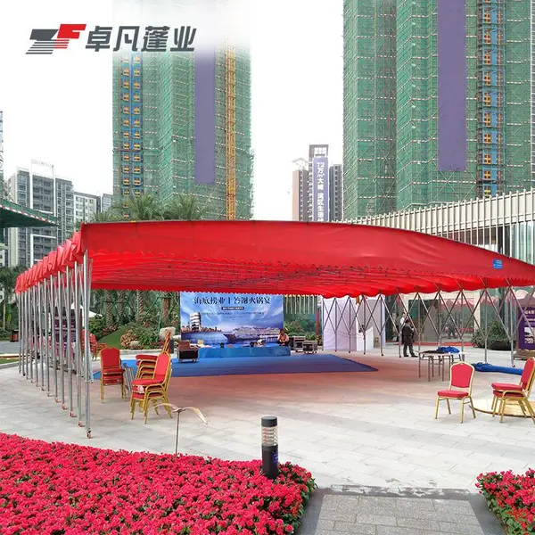 移动推拉棚户外大型仓库遮阳棚活动伸缩式推拉雨棚大排档推拉帐篷