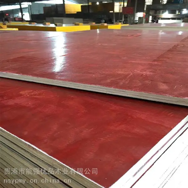 建筑红色模板定制质量稳定二次热压成型 镜面耐磨损抗弯强度高
