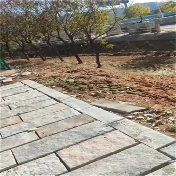 复古做旧老石板,户外露台铺路原石,乡村庭院景观装饰石