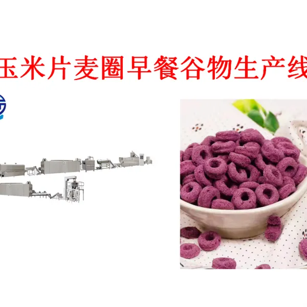 无糖玉米片即食荞面片酸奶伴侣食品生产线黑米枣圈机器