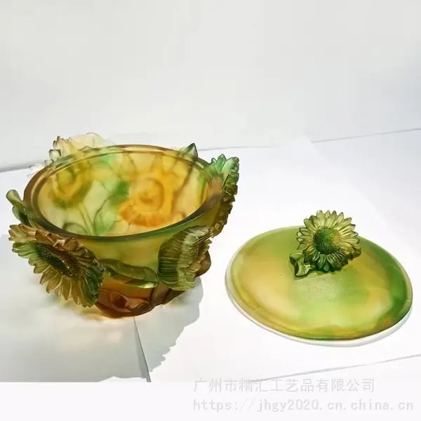 古法琉璃果盘 琉璃花瓶定制 琉璃工艺品装饰摆件 琉璃软装艺术品 琉璃烛台定制 出口琉璃工艺品定制