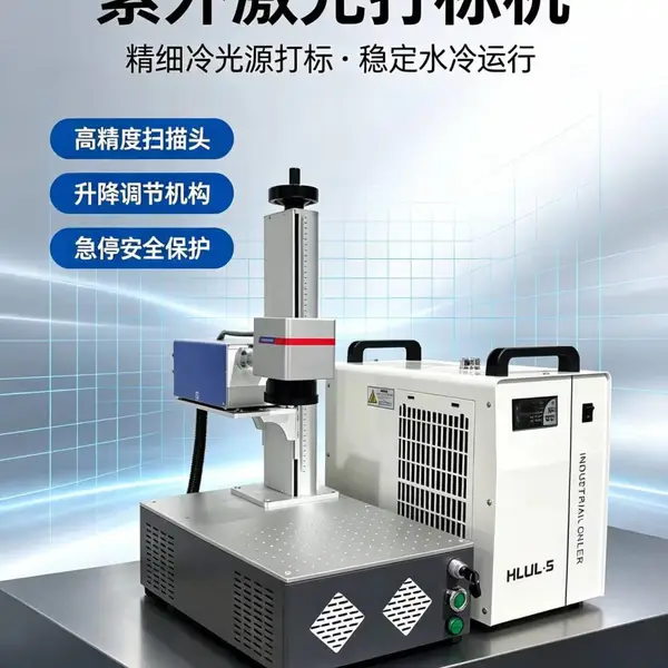 10W紫外激光打标机 高精度冷光打标 塑料陶瓷 视觉定位二维码追溯