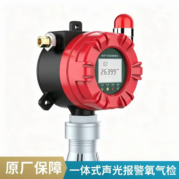 固定式氧气检测仪 壁挂式氧浓度探测器 带声光报警 RS485远传