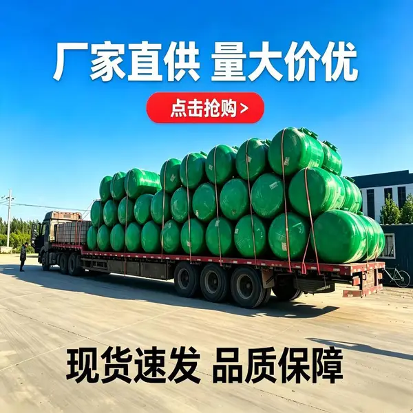 双鸭山乡村改厕/埋地玻璃钢化粪池2立方玻璃钢化粪池