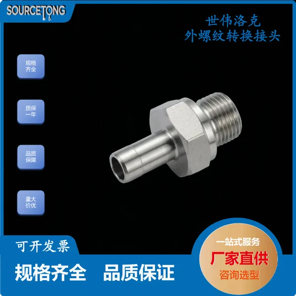 SS-8-MTA-1-4RS 世伟洛克 不锈钢外螺纹卡套管转换接头 美国进口