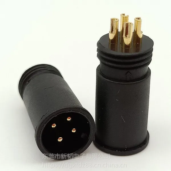M12 4P 显示屏灯塔防水头连接器