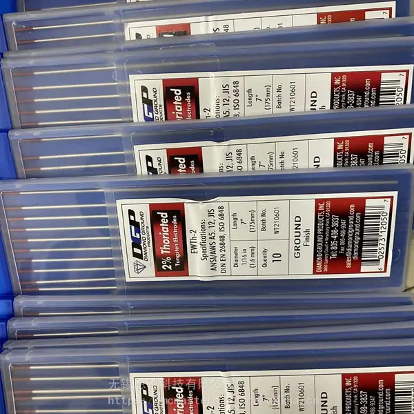 Diamond Ground Products2%钍红尖钨电极DGP-Th2-116 1/16IN1