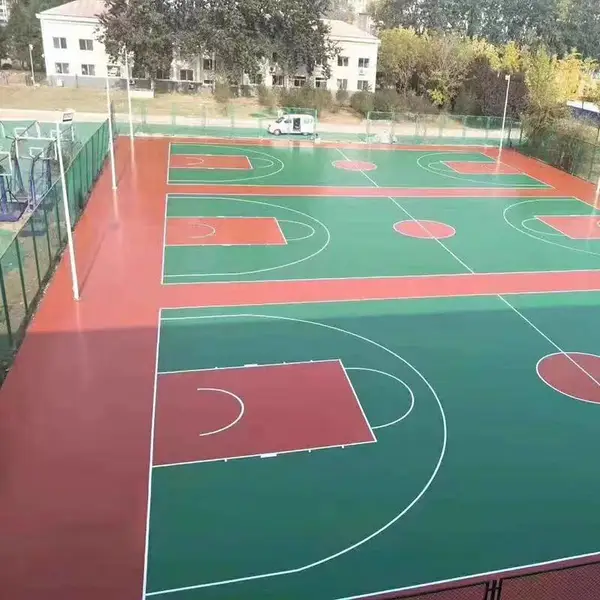 硅pu球场地坪漆硅pu球场施工硅pu球场材料厂家山东