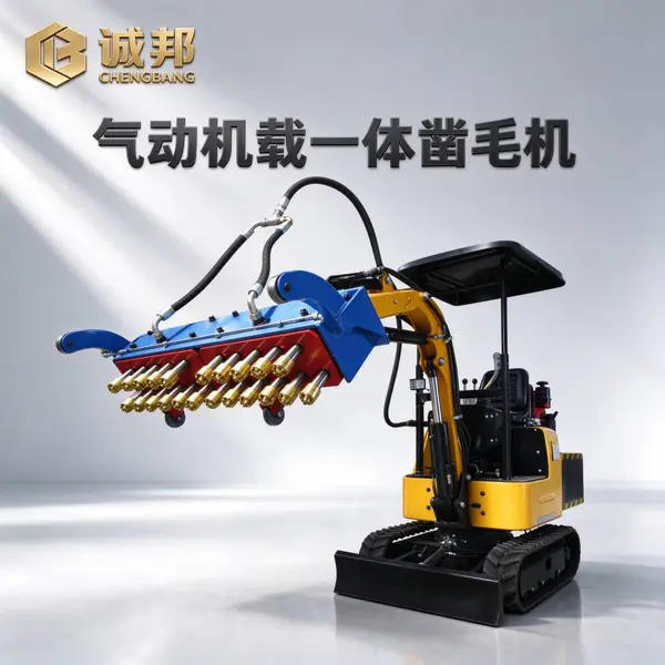 诚邦机械 气动机载凿毛机 履带混凝土隧道矮边墙地坪拉毛凿毛机厂家