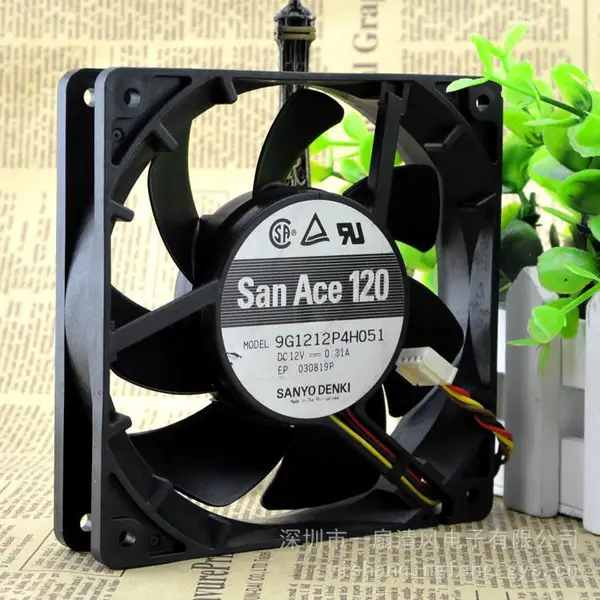 三洋 12cm 12025 12V 0.31A 9G1212P4H051 4针PWM风扇 机箱风扇