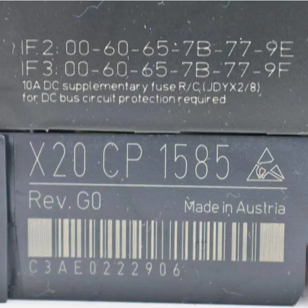 X20CP1585 贝加莱进口系统工控自动化模块原装全新现货