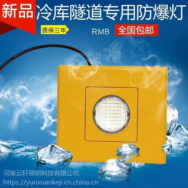 河南云轩照明 黄色方形隧道灯AC220V/36V50Wled防爆灯开挖台车灯