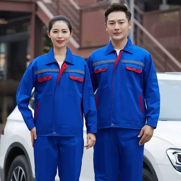 天河区反光条工作服定制 全棉工作服定做厂 印字工程工衣订制工装
