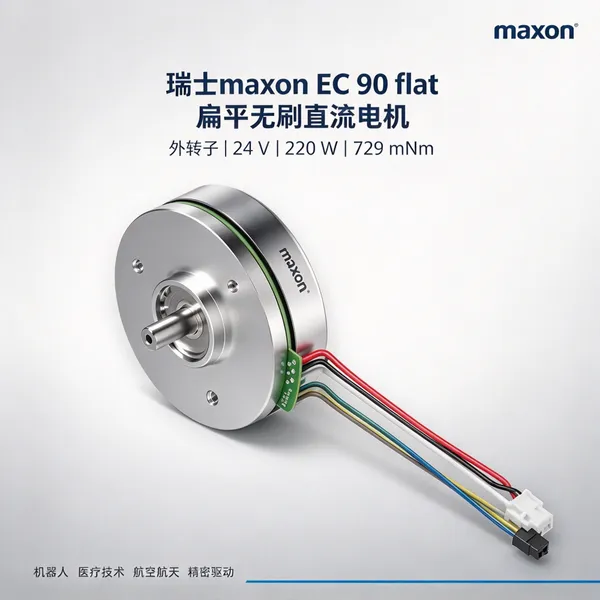瑞士maxon EC90 flat无刷直流电机 220W 729mNm 机器人医疗设备用