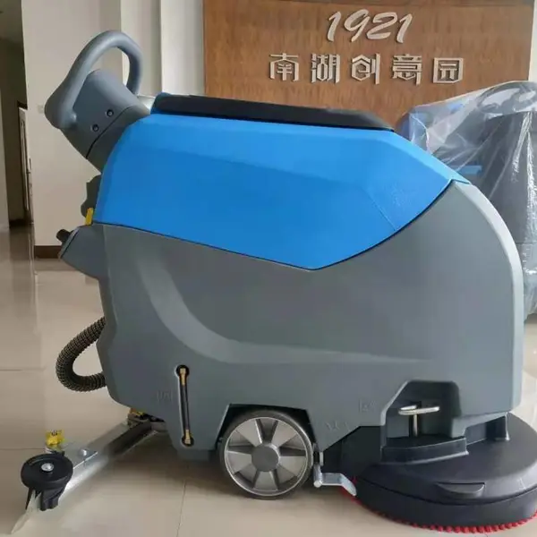 凯堡手推式洗地机T-50A 小方砖地面保洁拖地机 食堂油污灰尘清洗吸干刷地机批发