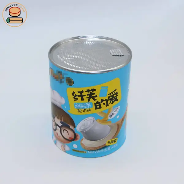 昌德制罐供应泡芙膨化食品包装纸罐纸筒圆罐圆筒圆盒订做
