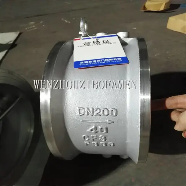 ����ʽ˫��Լ�ʽֹ�ط� H76H-10C H76X-10C ˮ�ó��ڵ�������ֹ�ط� DN400