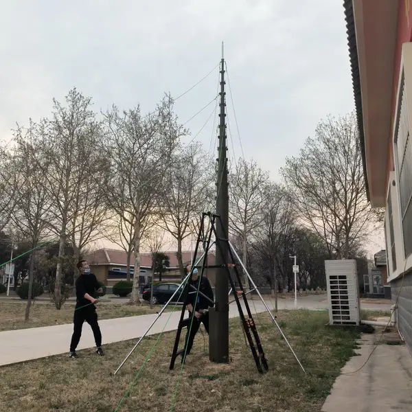 手摇升降杆方舱手电一体升降杆户外6米车载电动伸缩杆可移动便携