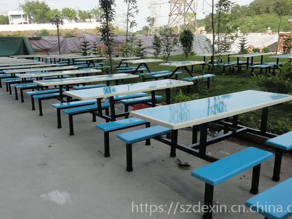 经济饭堂餐桌 连体饭堂餐桌 饭堂快餐桌椅生产家直销