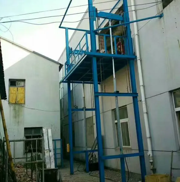 广西液压升降平台 启运升降货梯 厂房货梯链条式