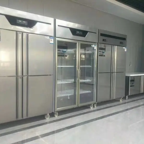 不锈钢立式冰柜 四门商用冰柜 保鲜冷鲜展示柜 餐厅冷冻柜制冷系列定制