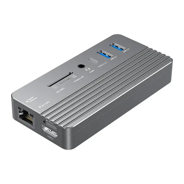 USB-C HUB 10 合 1 扩展坞,带 M.2 NVME 和 SATA SSD 外壳