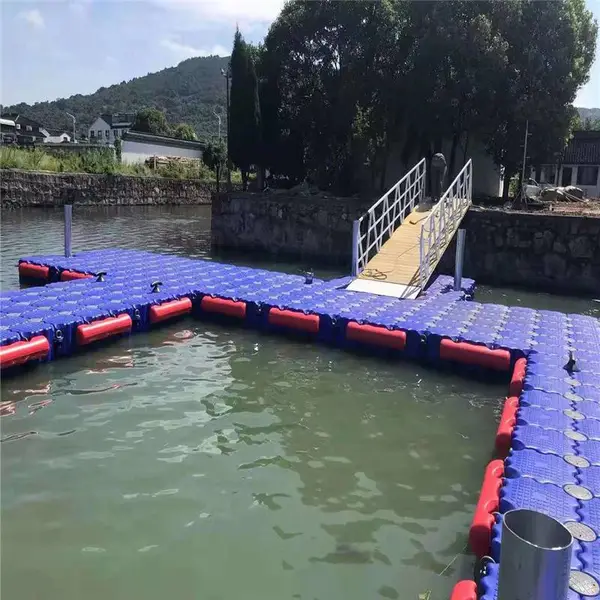 游艇码头可移动浮筒组装钓鱼平台 海上养殖网箱