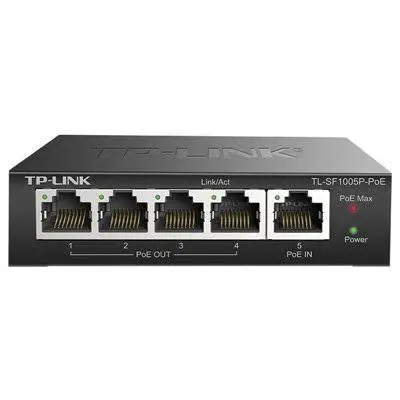 TP-LINK TL-SF1005P-PoE受电POE交换机5口百兆POE供电一体单口30W
