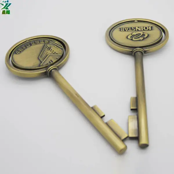 星耀盛泰开盘古青铜钥匙模型定制仿古锁具钥匙长条锁钥匙模型