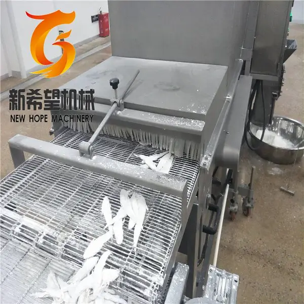 平行式上粉机 鸡排鸡肉块裹粉机器 新希望400全自动上粉机器