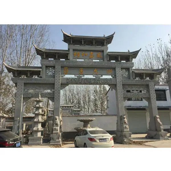 大理石牌坊加工 小区入口景观石牌坊门楼 厂家直供 量大优惠
