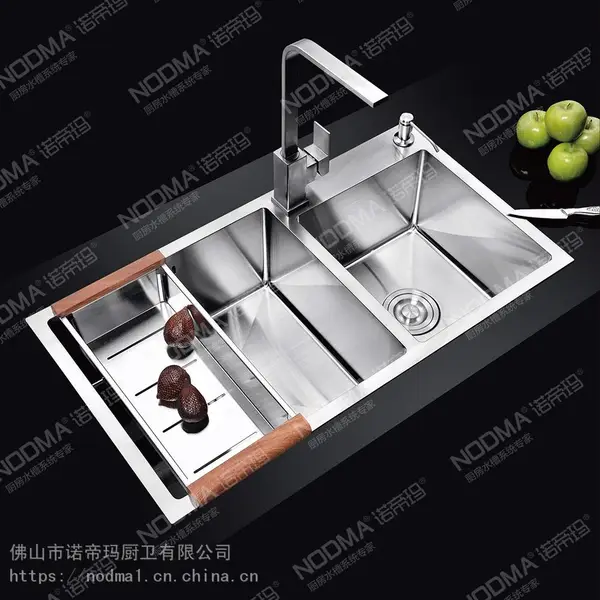 NU549H诺帝玛家用手工水槽 304不锈钢水槽带龙头带盆中盆厂家特惠