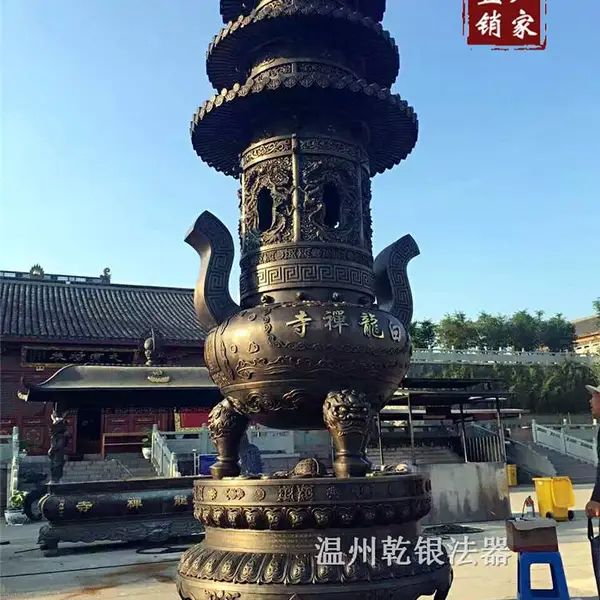 寺庙纯铜圆形古宫鼎三足铜鼎古代宫廷宝鼎寺庙大宝鼎道观铜香炉