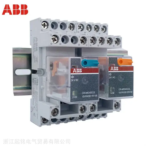 ABB 电磁继电器CR-M024/230/110-DC3L/2L/4L底座CR-M2SS