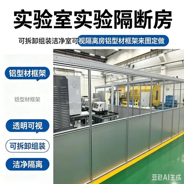 实验室实验隔断房 可拆卸组装洁净室可视隔离房铝型材框架来图定做