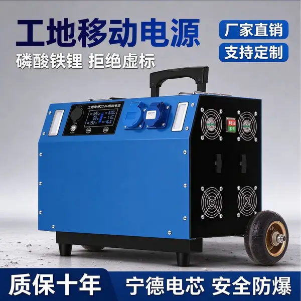 山东济宁厂家 380V大容量储能电瓶 工程应急便携式电源 户外摆摊房车移动