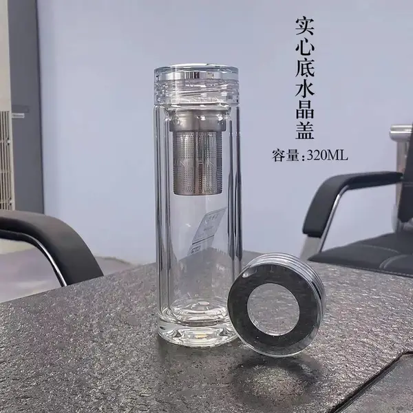 山东临沂双层玻璃杯定制印字批发 高硼硅玻璃杯内印公司名称定做工厂