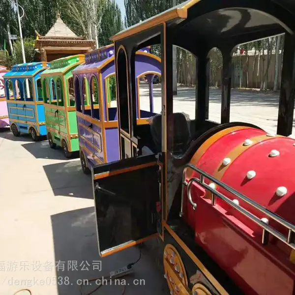 儿童乐园游乐园炫彩无轨火车游乐设施商场景区代步工具旅游景区观光火车