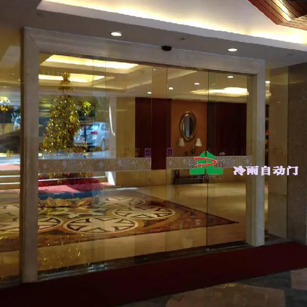 写字楼大厦瑞可达感应门机X4安装 铝合金包框玻璃平移趟门机 指纹门禁锁自动门