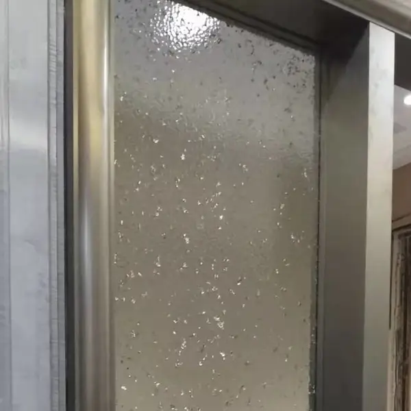 5mm水玻纹夹锡箔夹5mm水玻纹压花隔断钢化玻璃