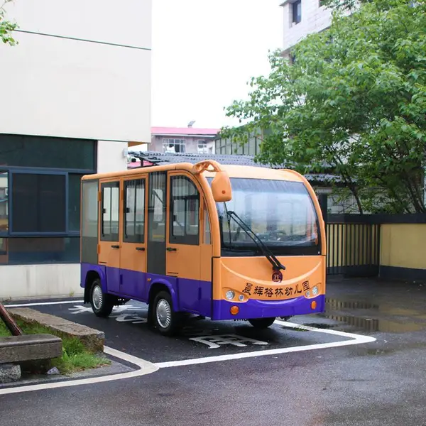 8-11座学校幼儿园接送观光车主题公园旅游景区游览封闭电动车