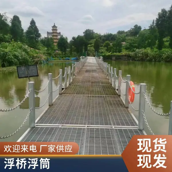 水上浮台工程 水库乐园平台浮 桶 塑料浮筒 聚乙烯管道浮体