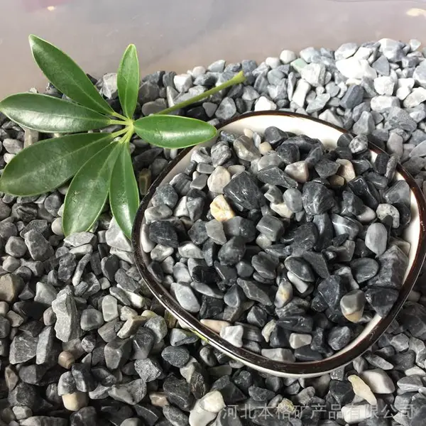 �Ƶ�װ������쾰 ԰����·��ɫ��ճʯ 6-8mm ����