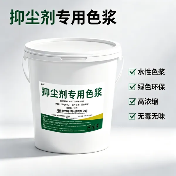 奥钧环保抑尘配套水性色浆墨绿酞青绿颜料 建筑工地道路矿山料场裸土抑尘喷涂调色剂