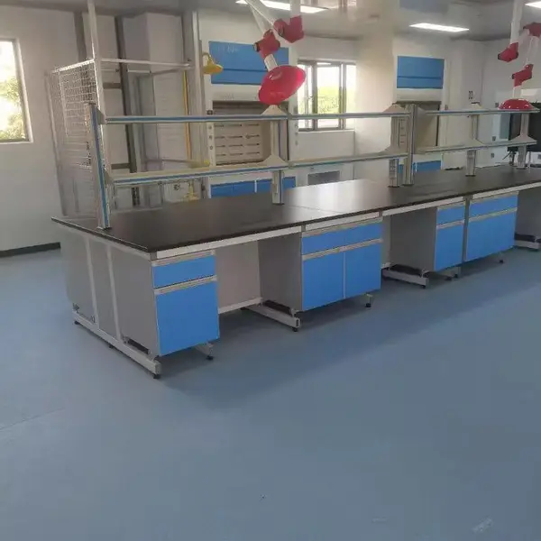 异形靠墙空间实验室家具定制潍坊实验边台厂家可加装试剂架